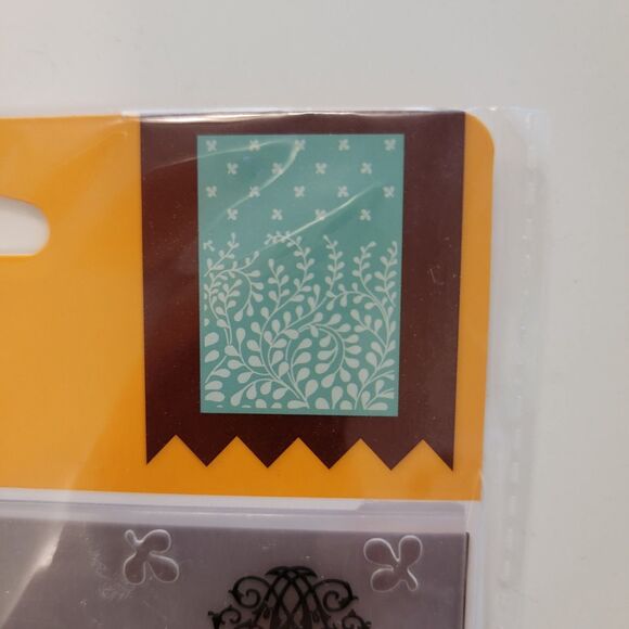 Cricut Cuttlebug MODERN VINES, FORMAL SQUARES Embossing Folders Lot of 2 NEW - Picture 3 of 16